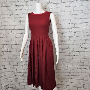 Love Moschino Red Sleeveless Midi Dress